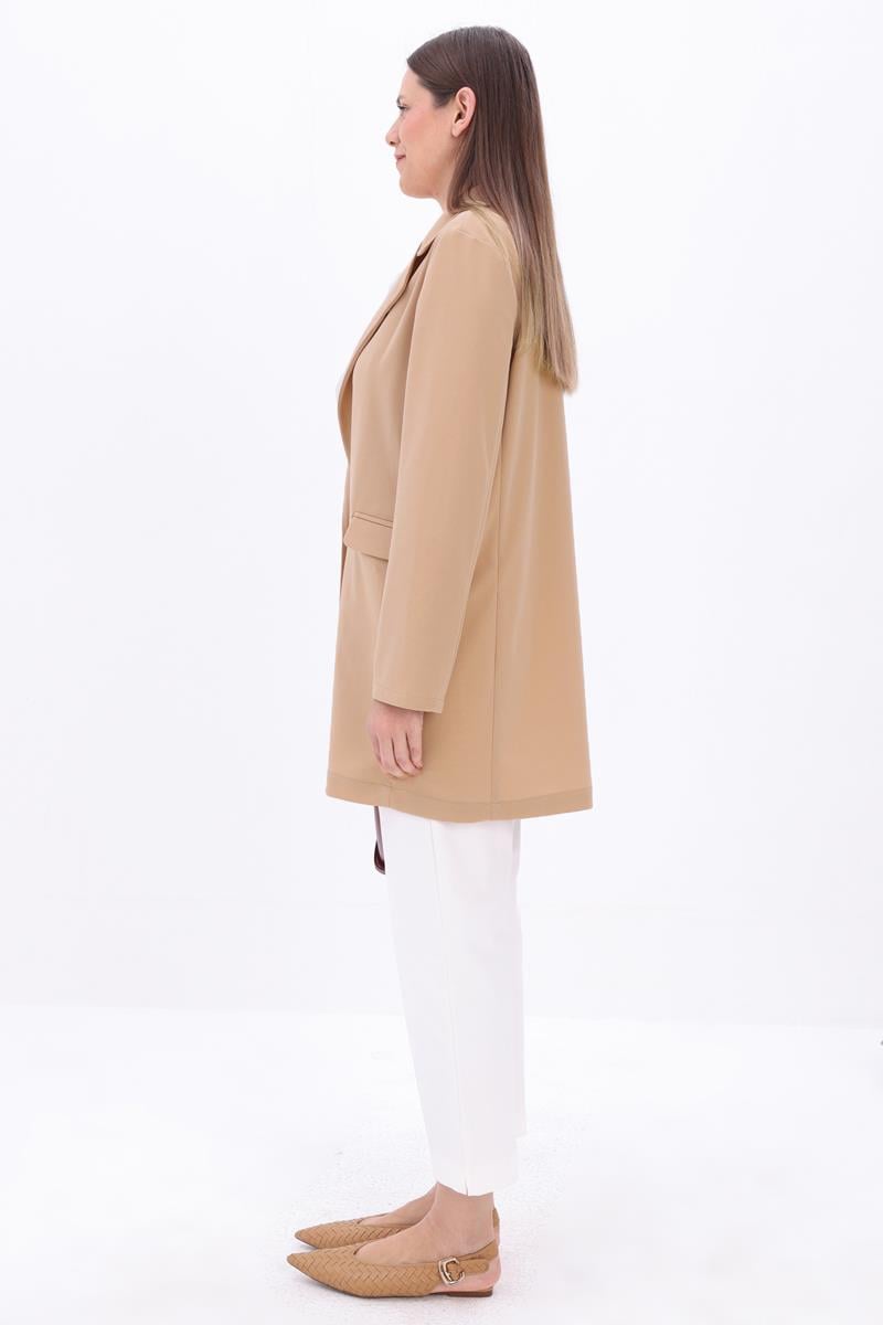 Kum-Tek Düğmeli Blazer Ceket