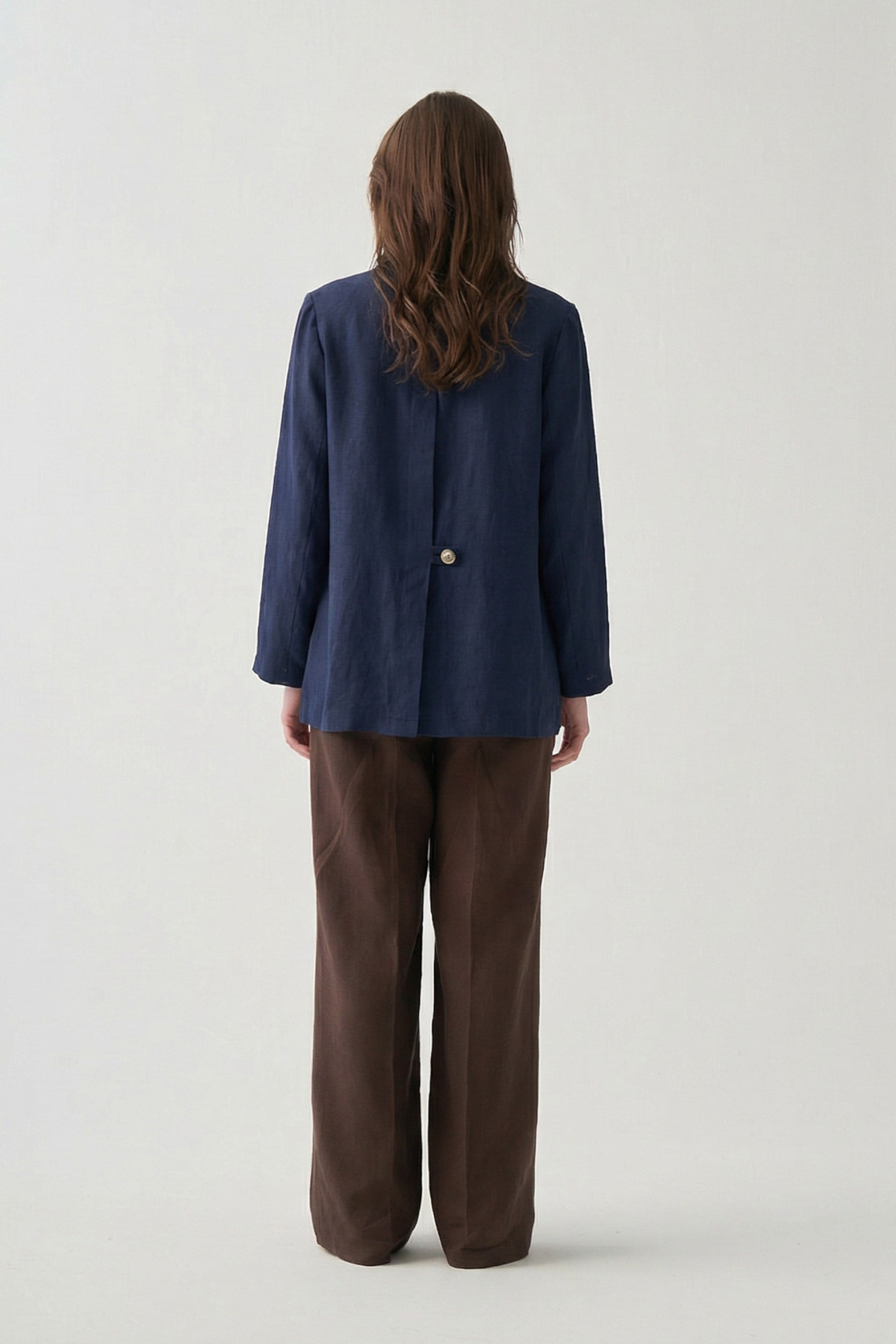 Lacivert-Keten Blazer Ceket