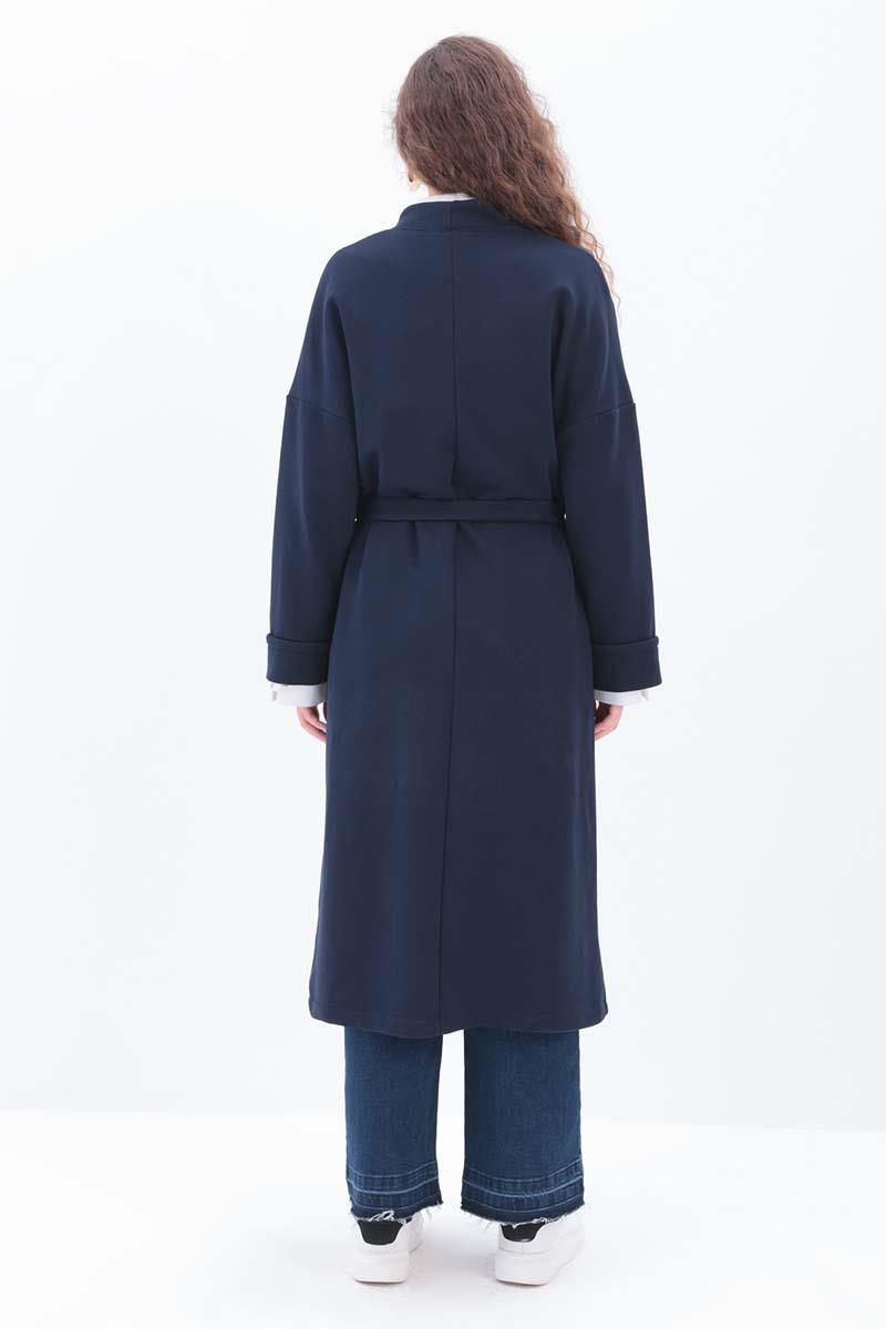 Navy Blue-FOLDED SLEEVES WEAR AND GO
