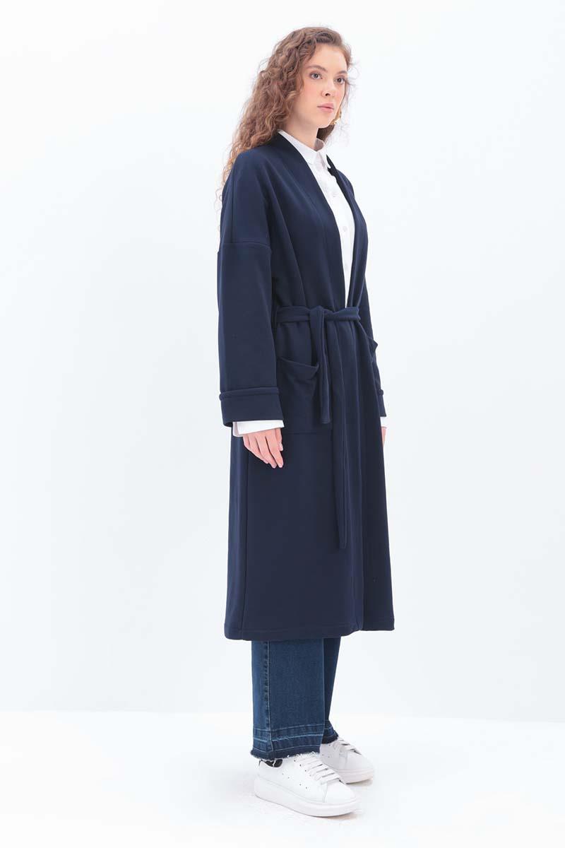 Navy Blue-FOLDED SLEEVES WEAR AND GO
