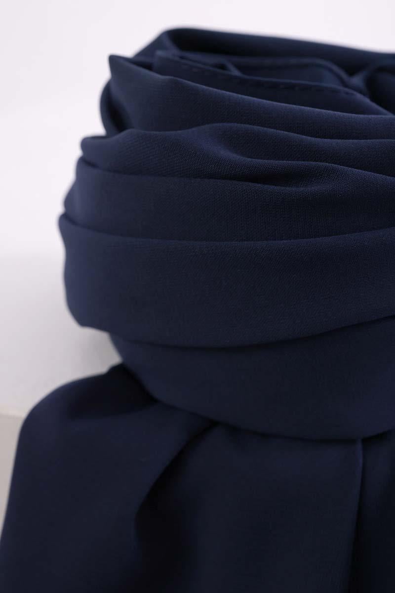Navy Blue-Medina Silk Shawl