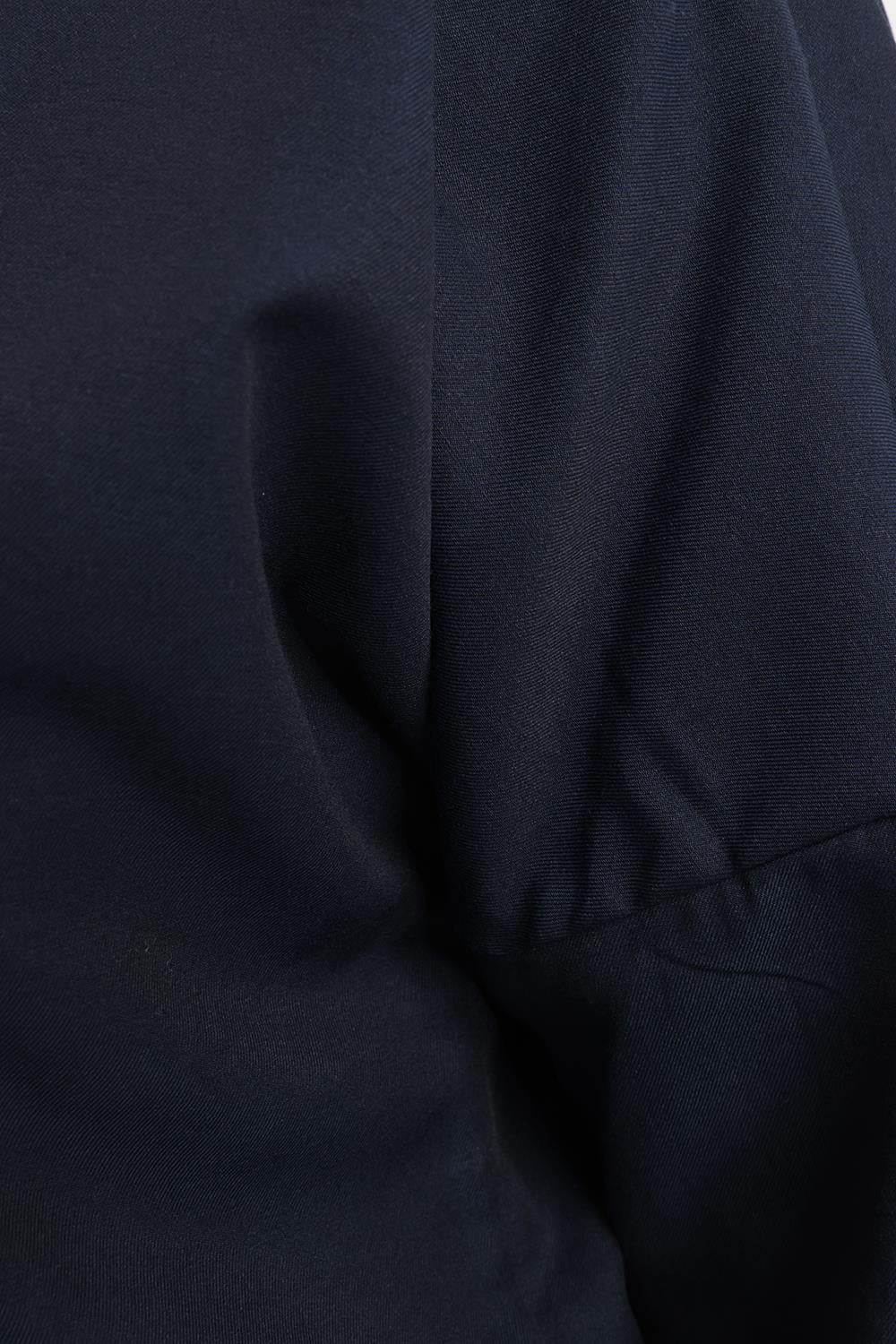 Lacivert-Oversize Basic Gömlek