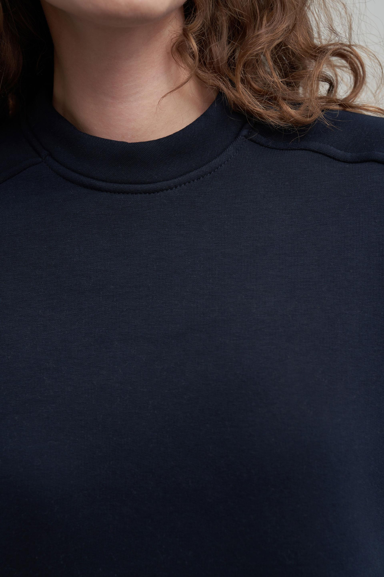 Lacivert-Pamuklu Uzun Kollu Sweatshirt