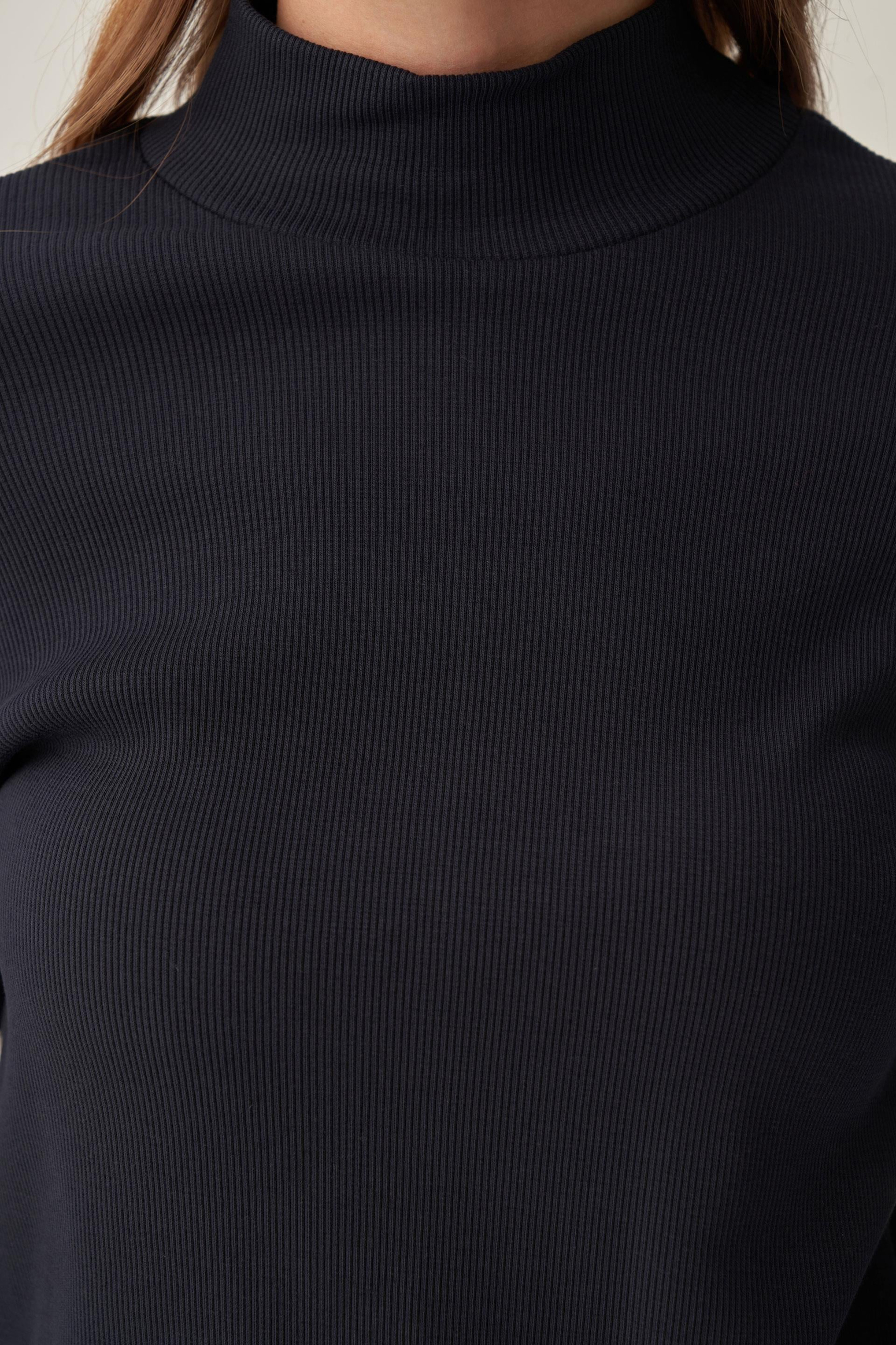 Lacivert-Parmaklıklı Balıkçı Yaka Body