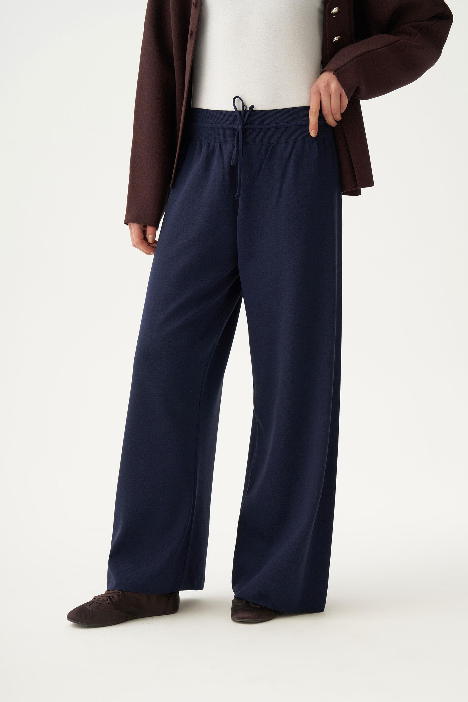 Lacivert-Triko Pantolon