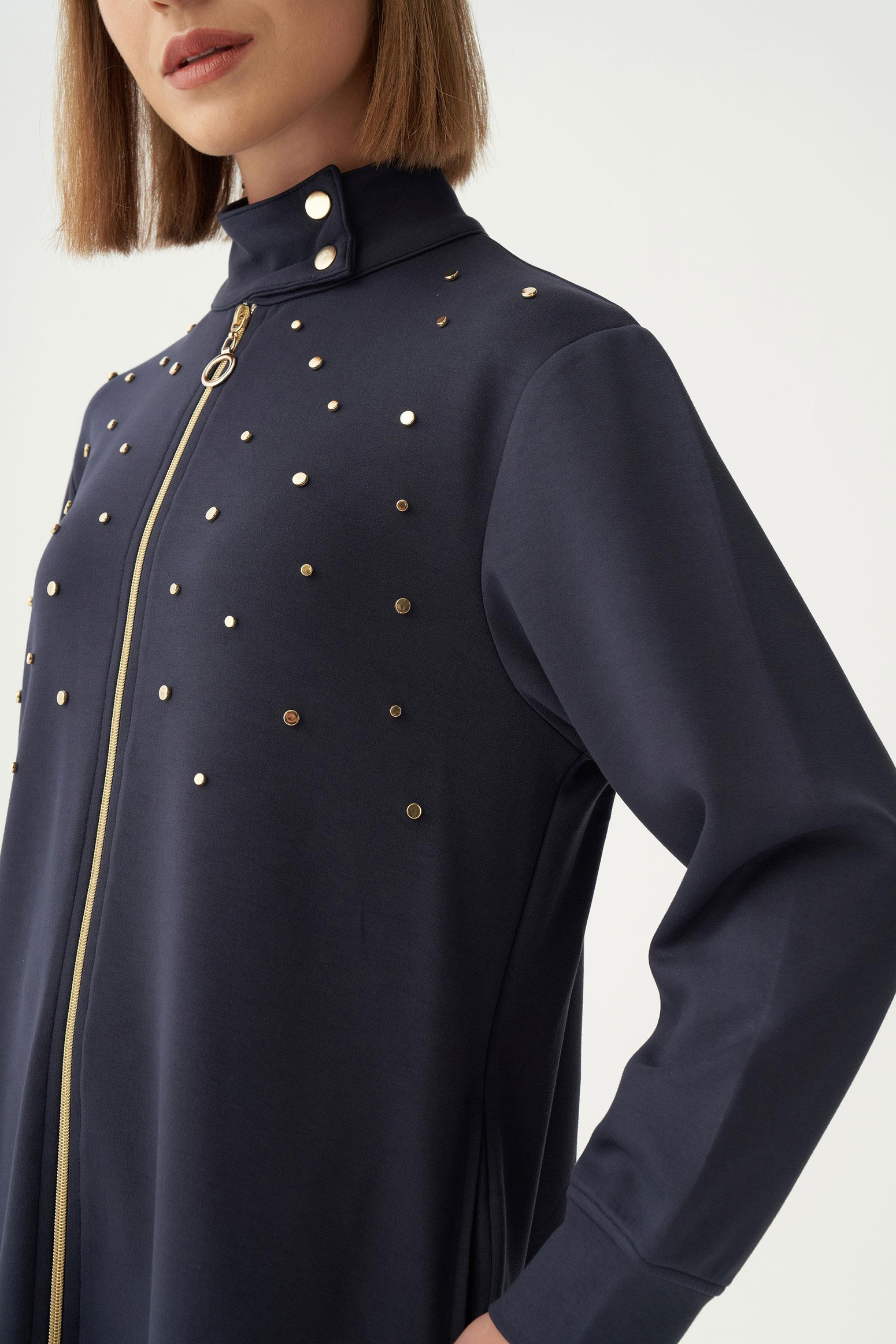 Lacivert-Yumuşak Dokulu Gold Droplu Eşofman Takımı