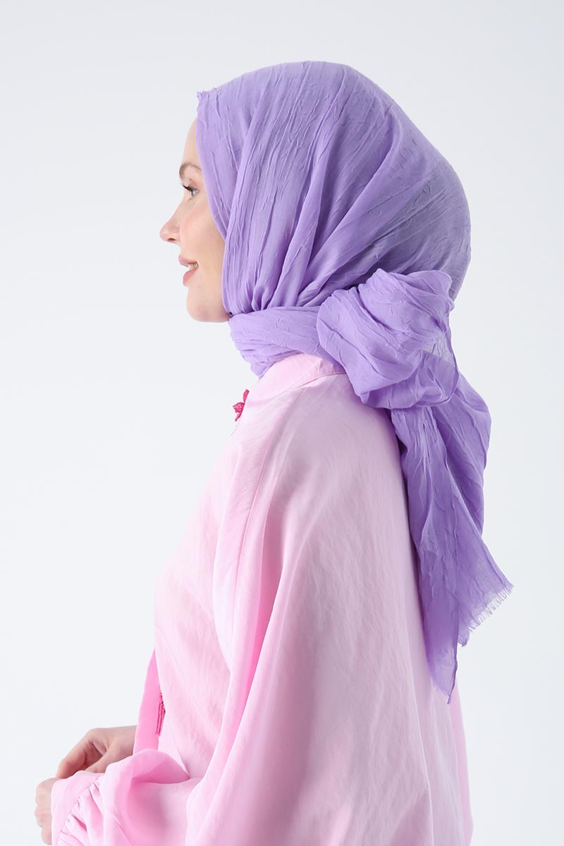Lila-Bambu Kraş Şal