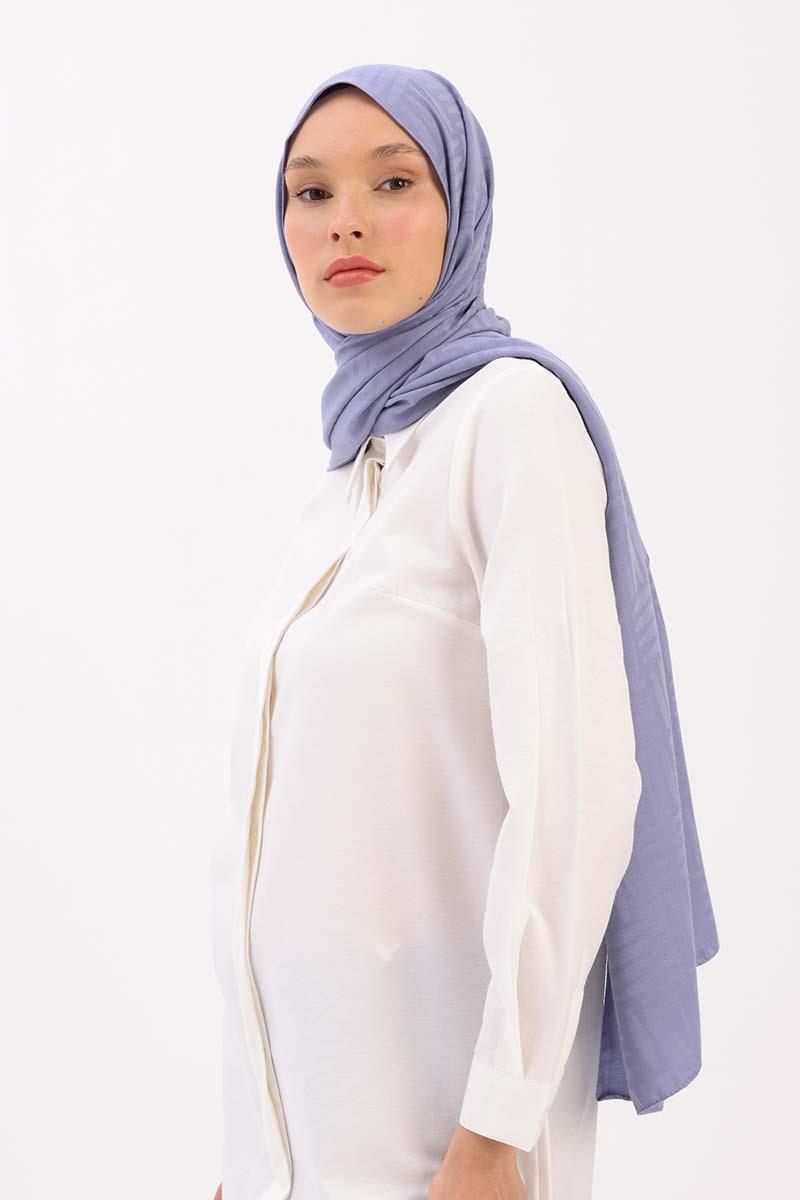 Jacquard-Schal mit Fliedermuster