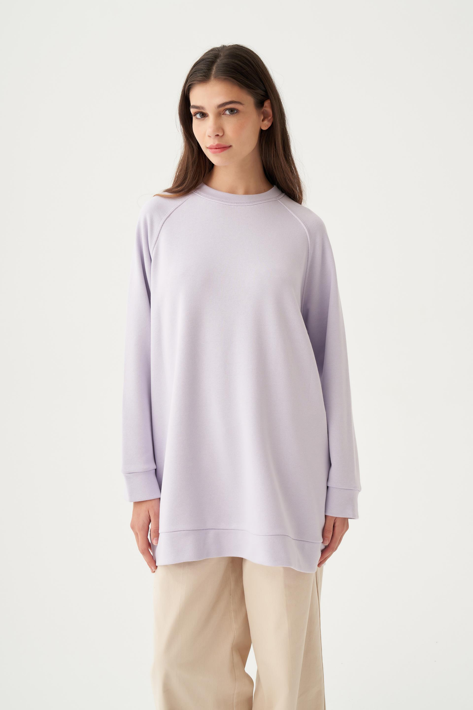 Lila-Reglan Kollu Sweat