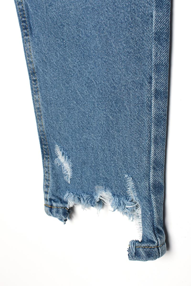 Mavi-Lazer Kesim Denim Pantolon