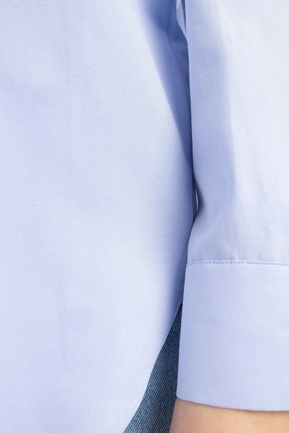 Mavi-Oversize Basic Gömlek