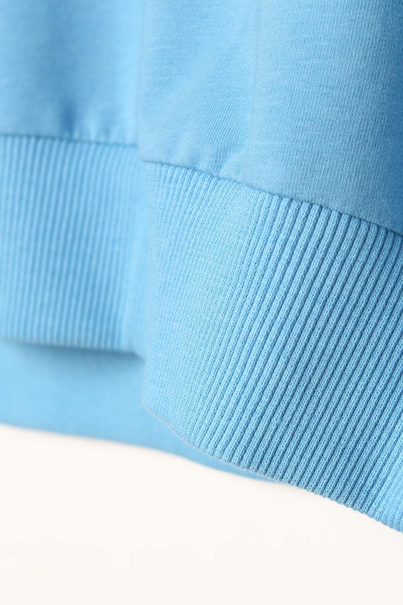 Mavi-Pamuklu Sundream Baskılı Sweatshirt