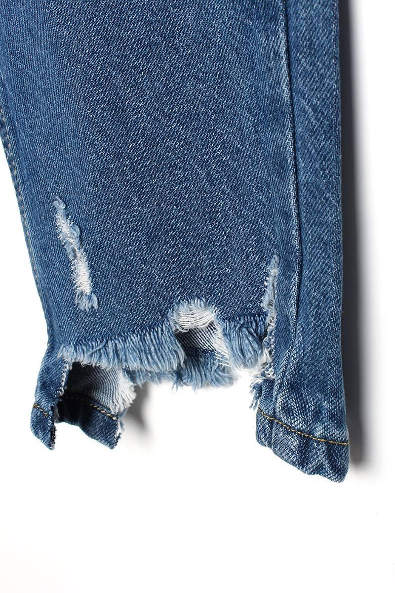 Mavi01-Lazer Kesim Denim Pantolon