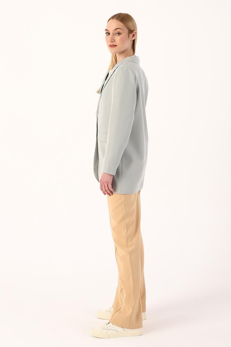 Mint-Düğmeli Blazer Ceket