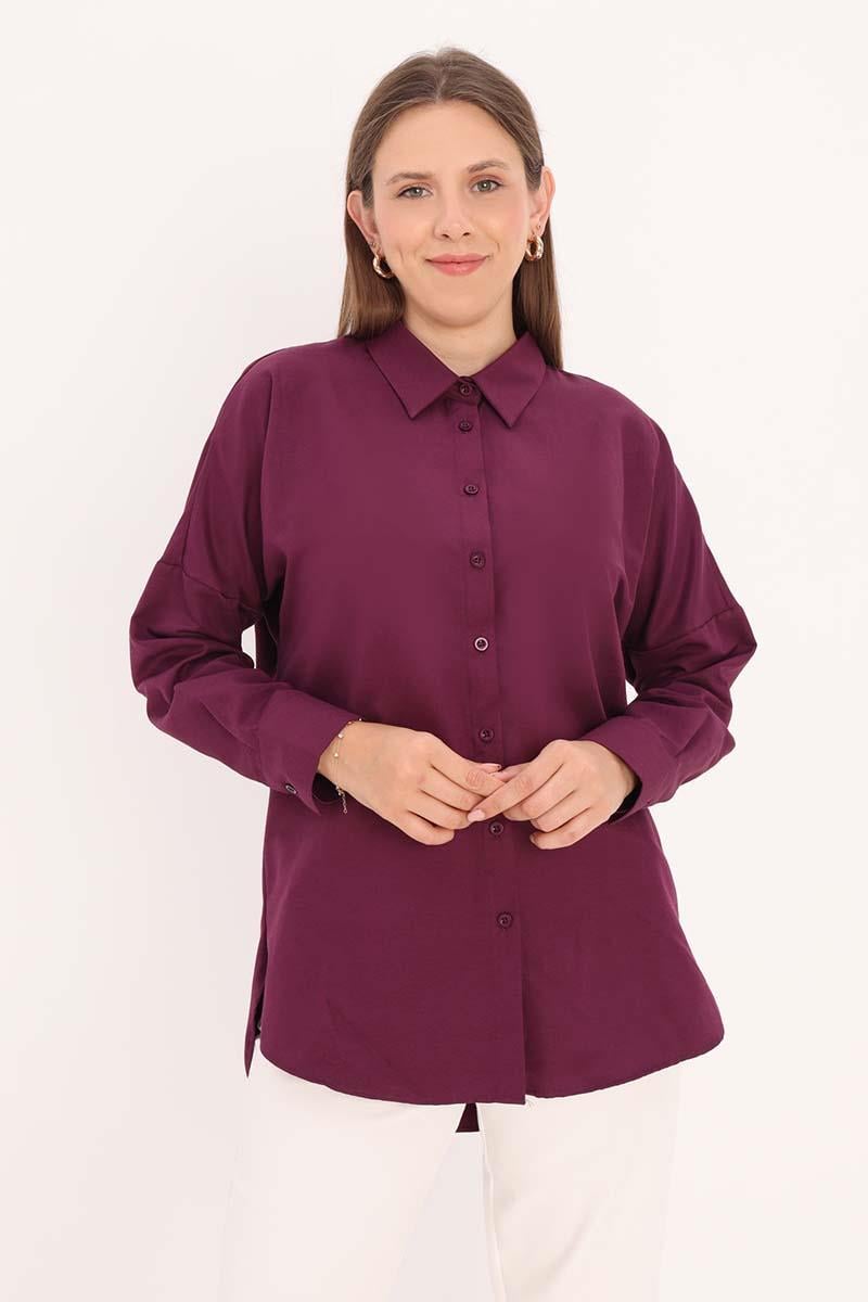 Plum01-Chemise basique surdimensionnée