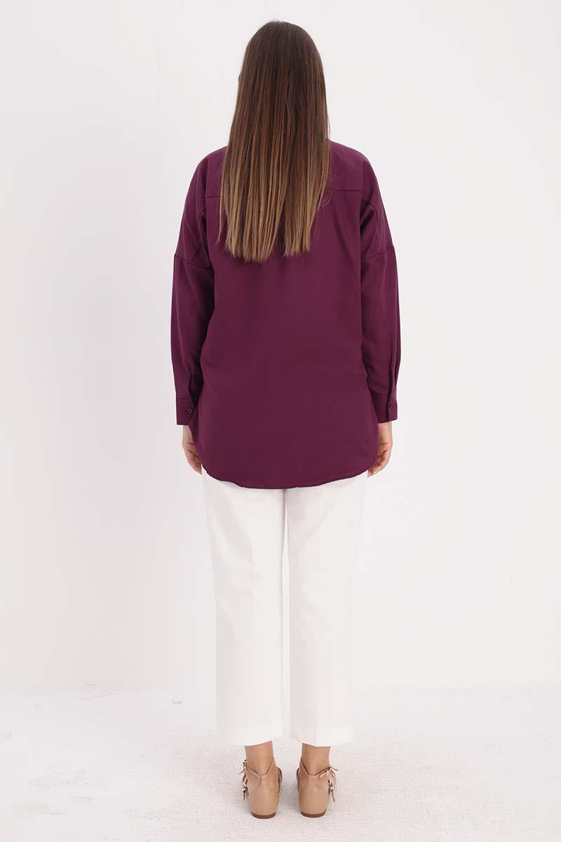 Plum01-Chemise basique surdimensionnée