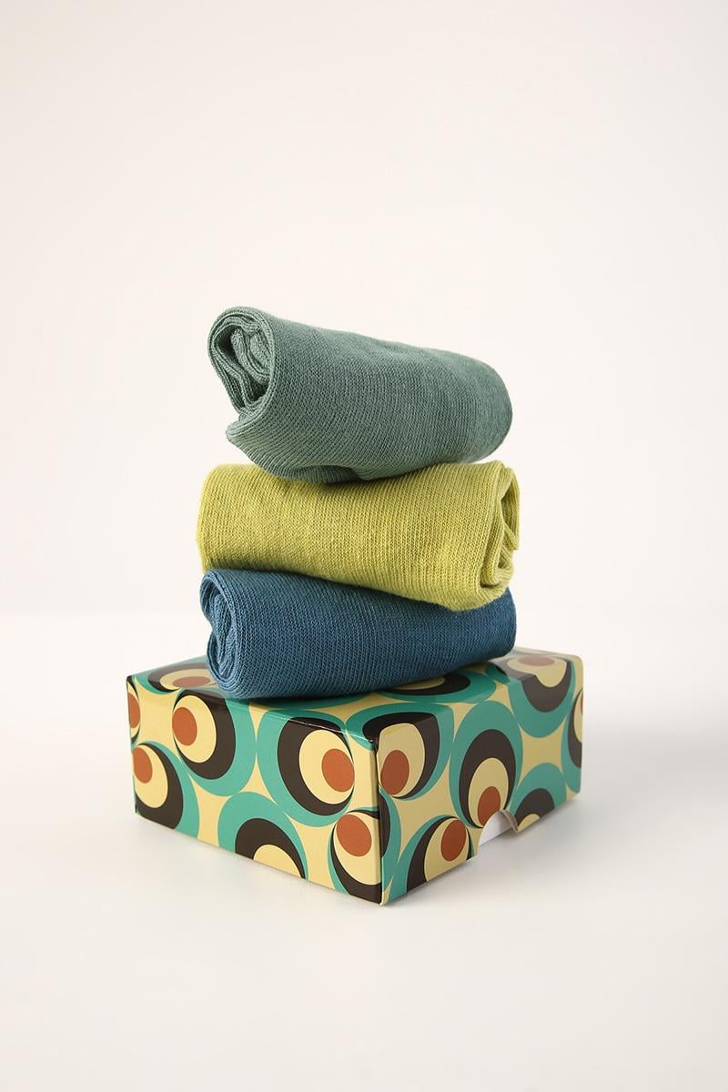 Nefti-Y.Yeşil-Okyanus-3'Lü Silikonlu Hayalet Çorap Seti