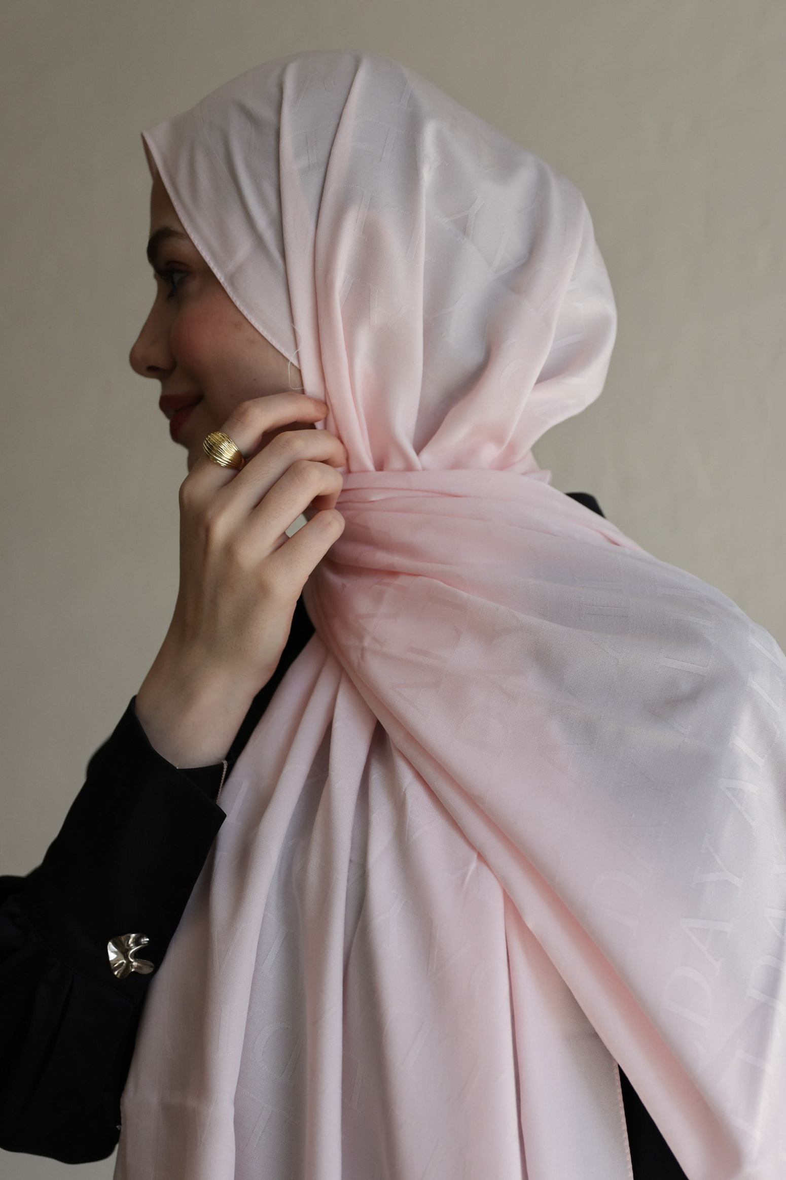 Pembe-Allday Desenli Jakarlı Şal