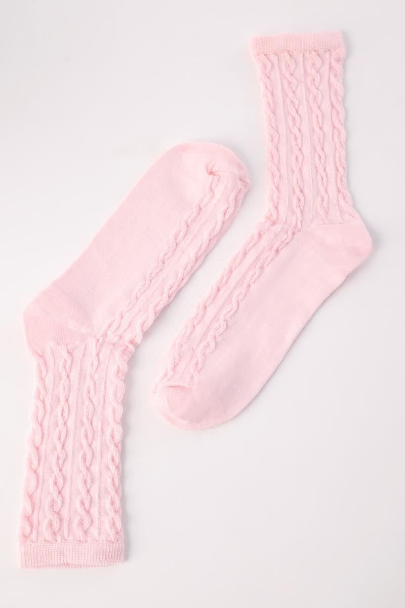 Pink-White-Pink-3 Piece Socks Set