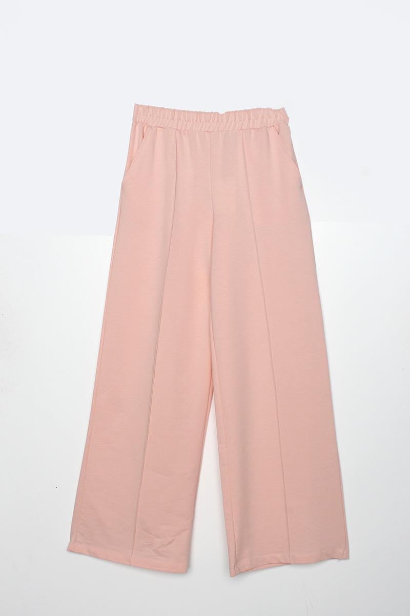 Powder-Grassy Pocket Wide Leg Sweatpants