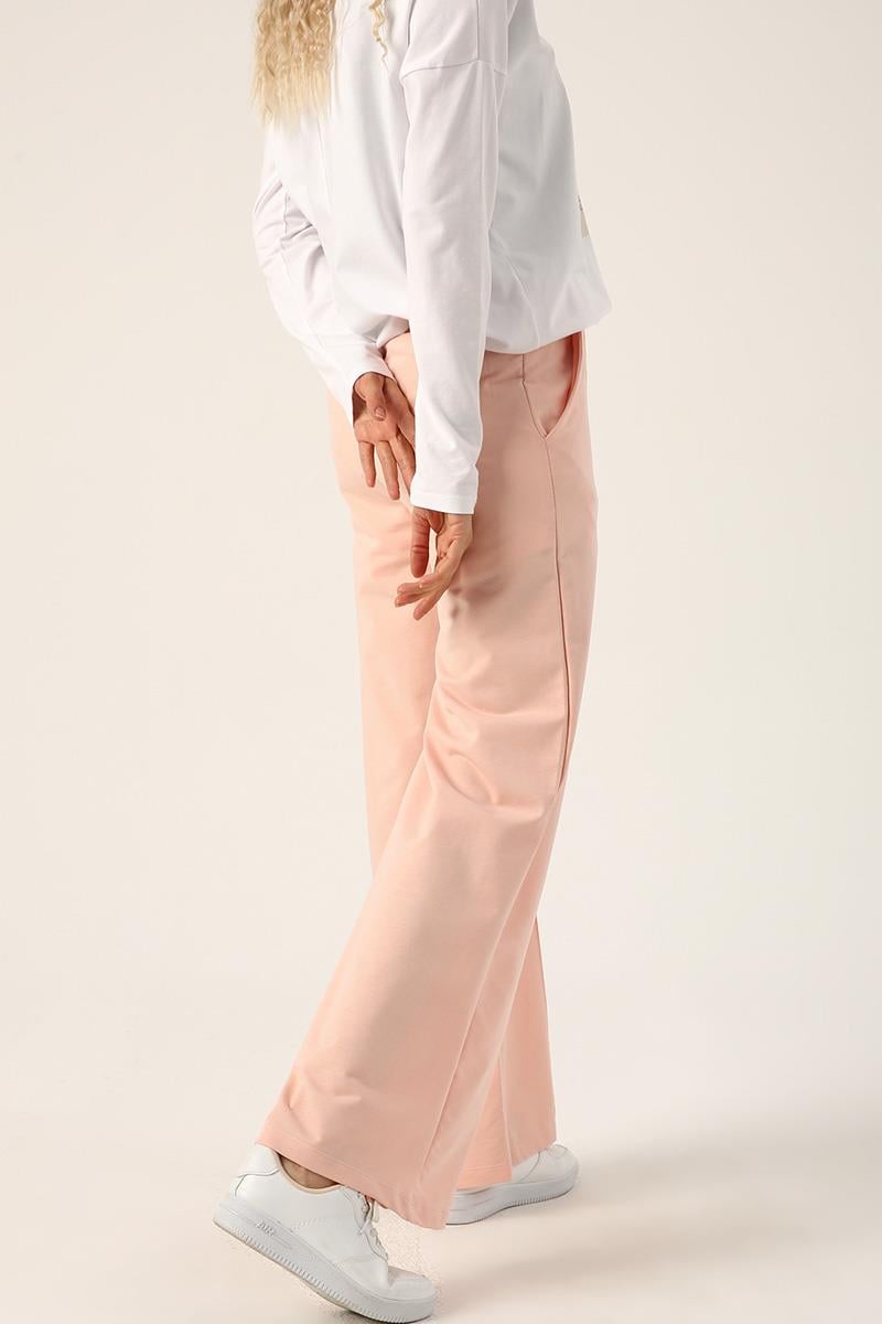 Powder-Grassy Pocket Wide Leg Sweatpants