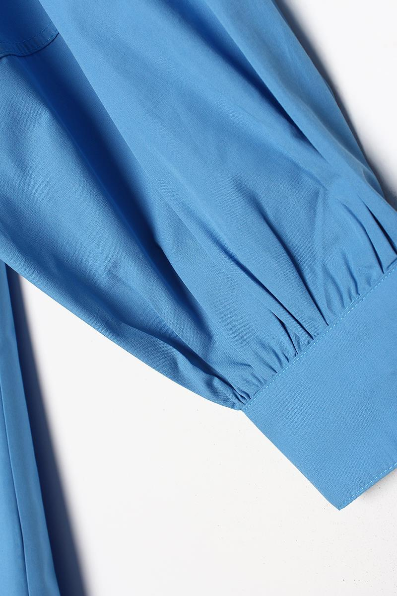 Saks-Oversize Büyük Cepli Eteği Oval Kesim Uzun Tunik
