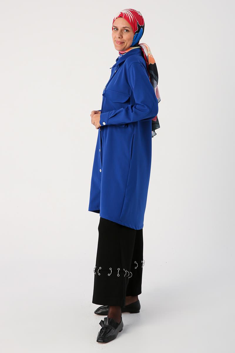 Saks-Tek Cepli Çıtçıtlı Gömlek Tunik