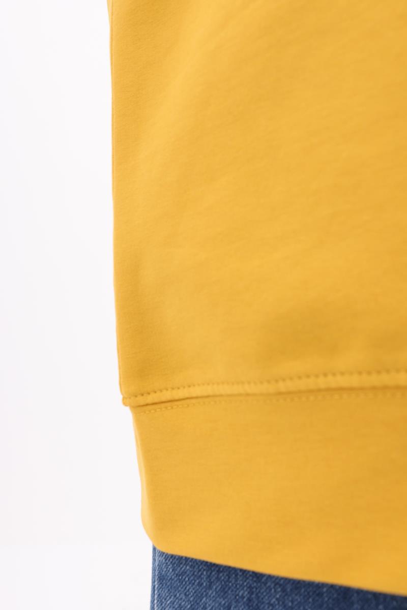 Sarı-Bisiklet Yaka Reglan Kol Sweatshirt