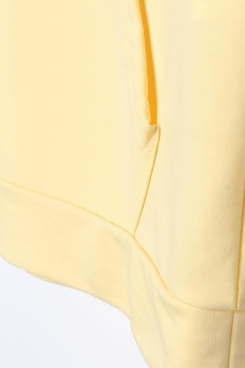 Sarı-Kapüşonlu Sweat Tunik