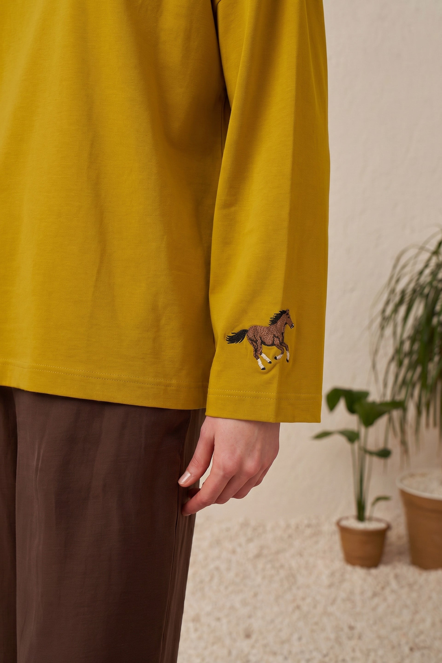 Sarı-Oversize Sweatshirt