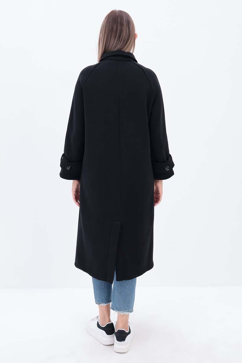 Siyah-Apoletli Reglan Hırka