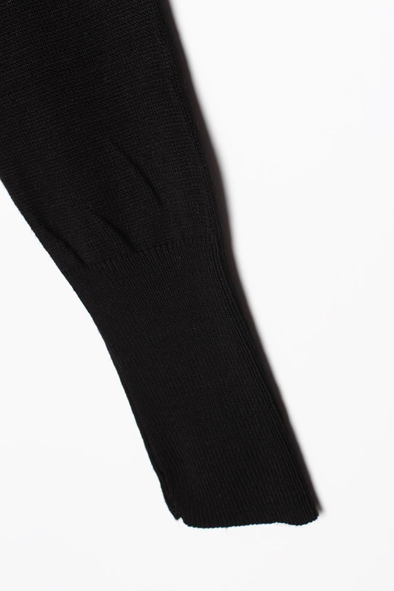 Black-Turtleneck Short Knitwear Sweater