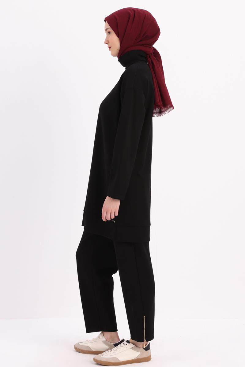 Siyah-Balıkçı Yaka Tunik