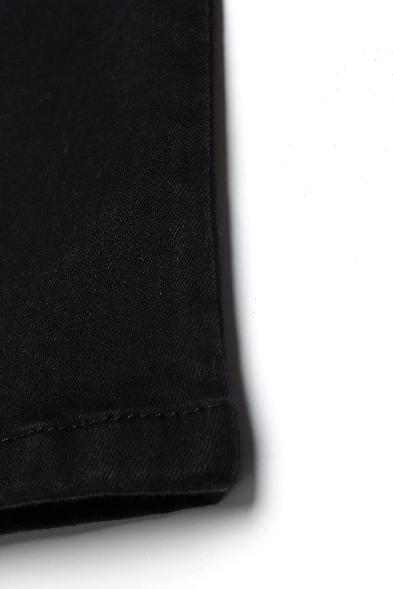 Siyah-Bol Paça Denim Pantolon