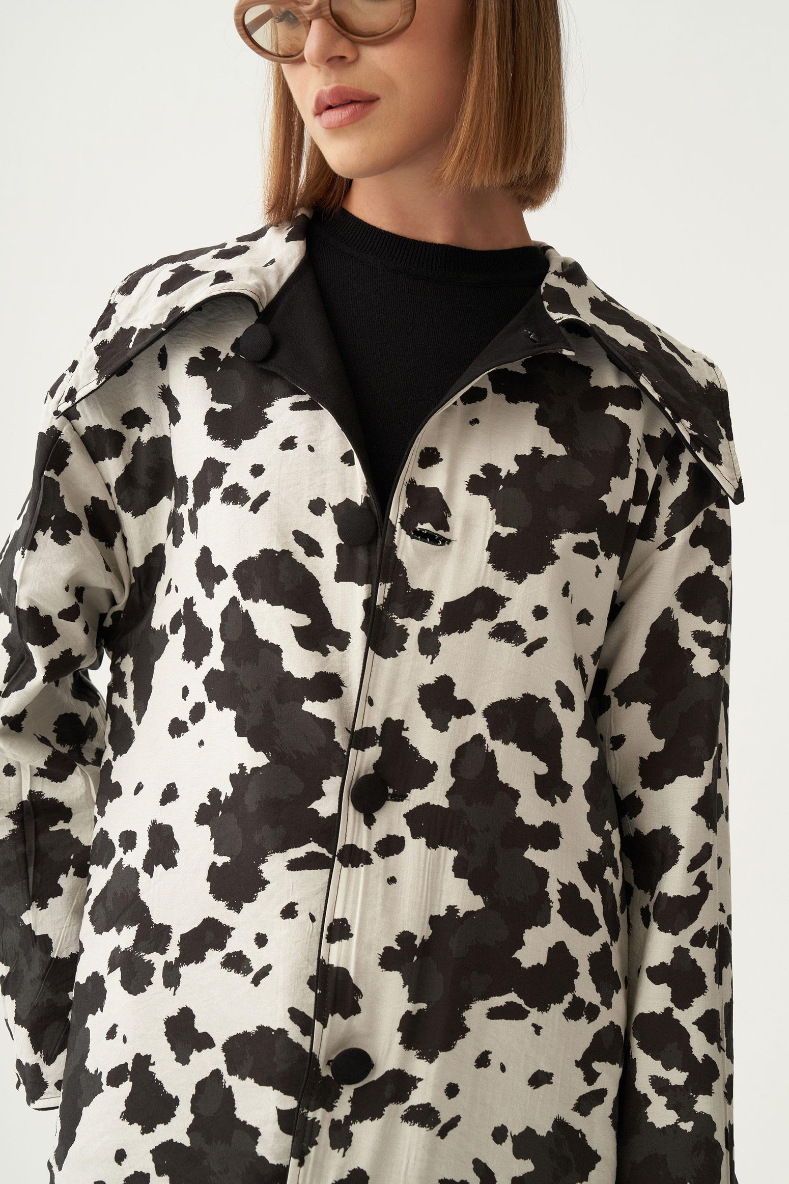 Siyah-Çift Yönlü Gabardin Kapitone Ceket