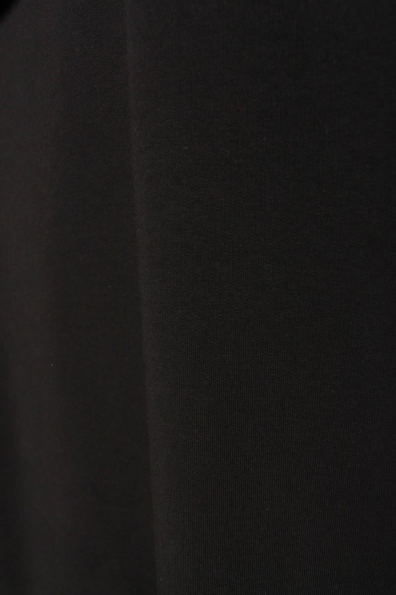 Siyah-Deri Garnili Kapüşonlu Sweat Tunik