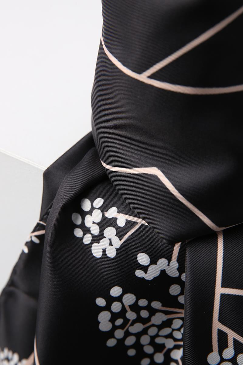 Siyah-Desenli Twill Şal