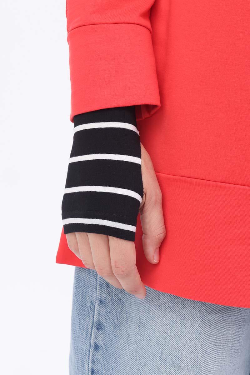 Black-Ecru-Cotton Finger Sleeve