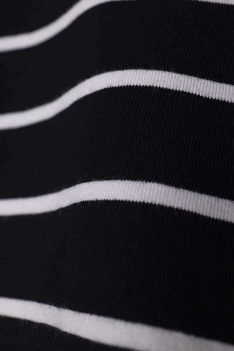 Black-Ecru-Cotton Long Sleeve Crop Underwear