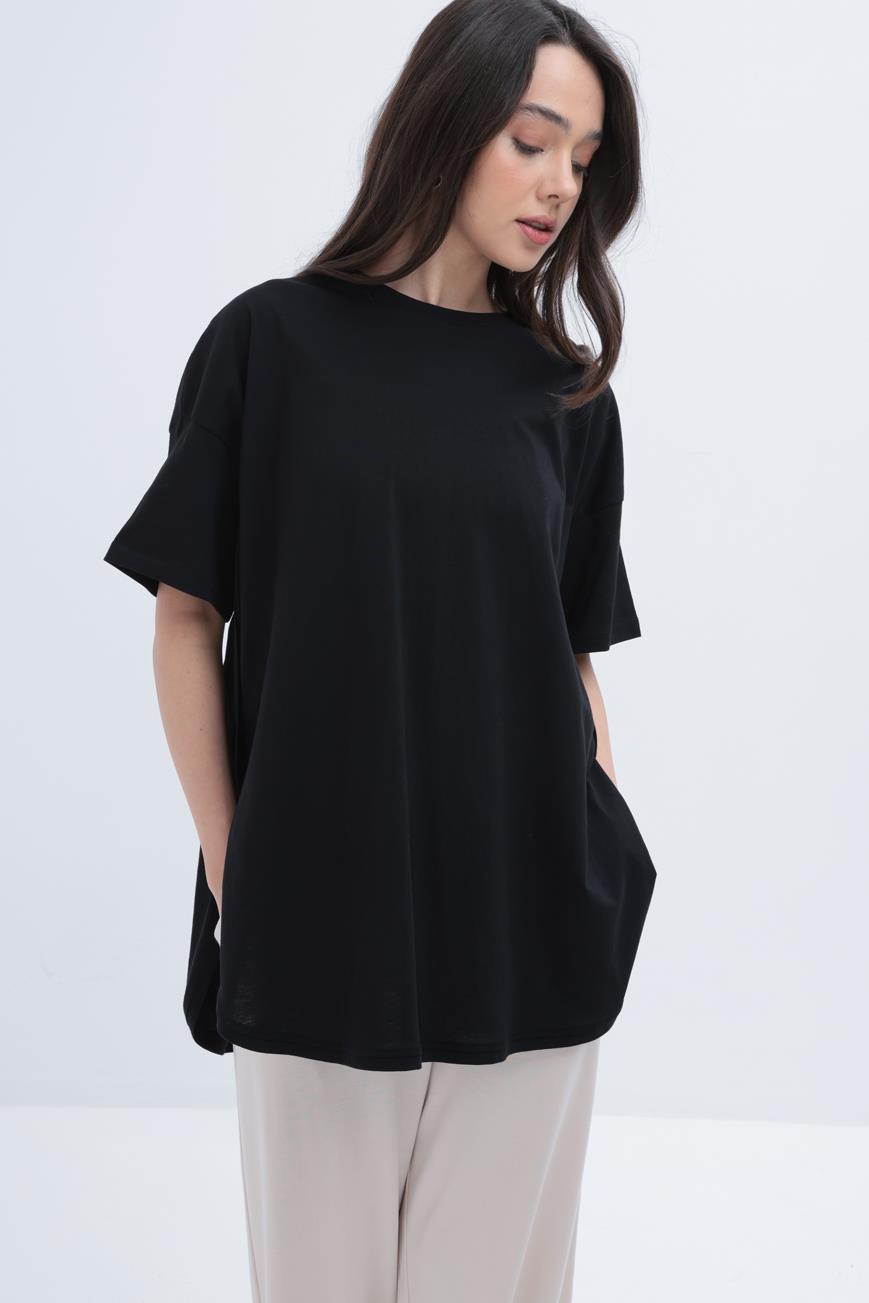 Noir-T-shirt 100% coton