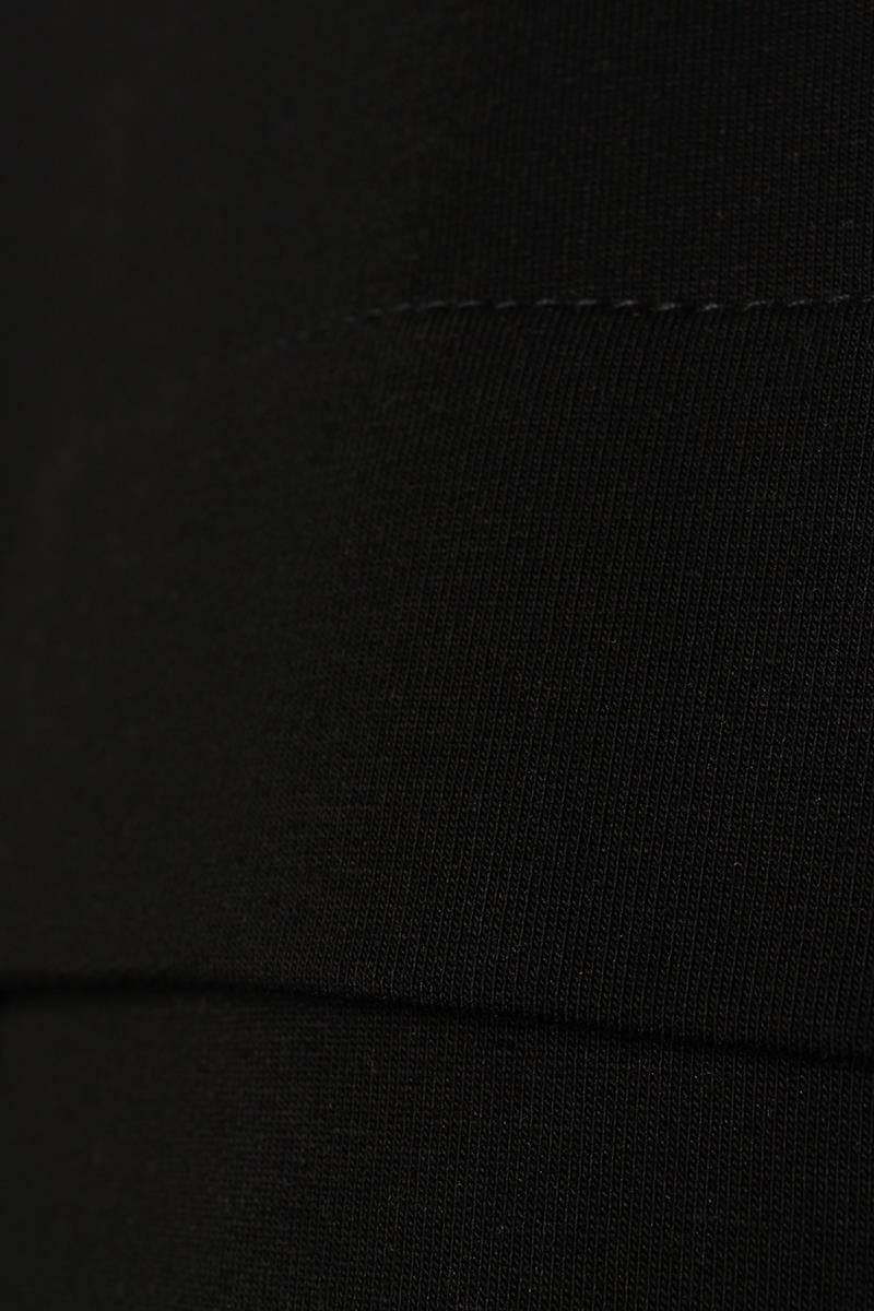 Black-Elastic Sleeve End Hooded Dress with Pockets