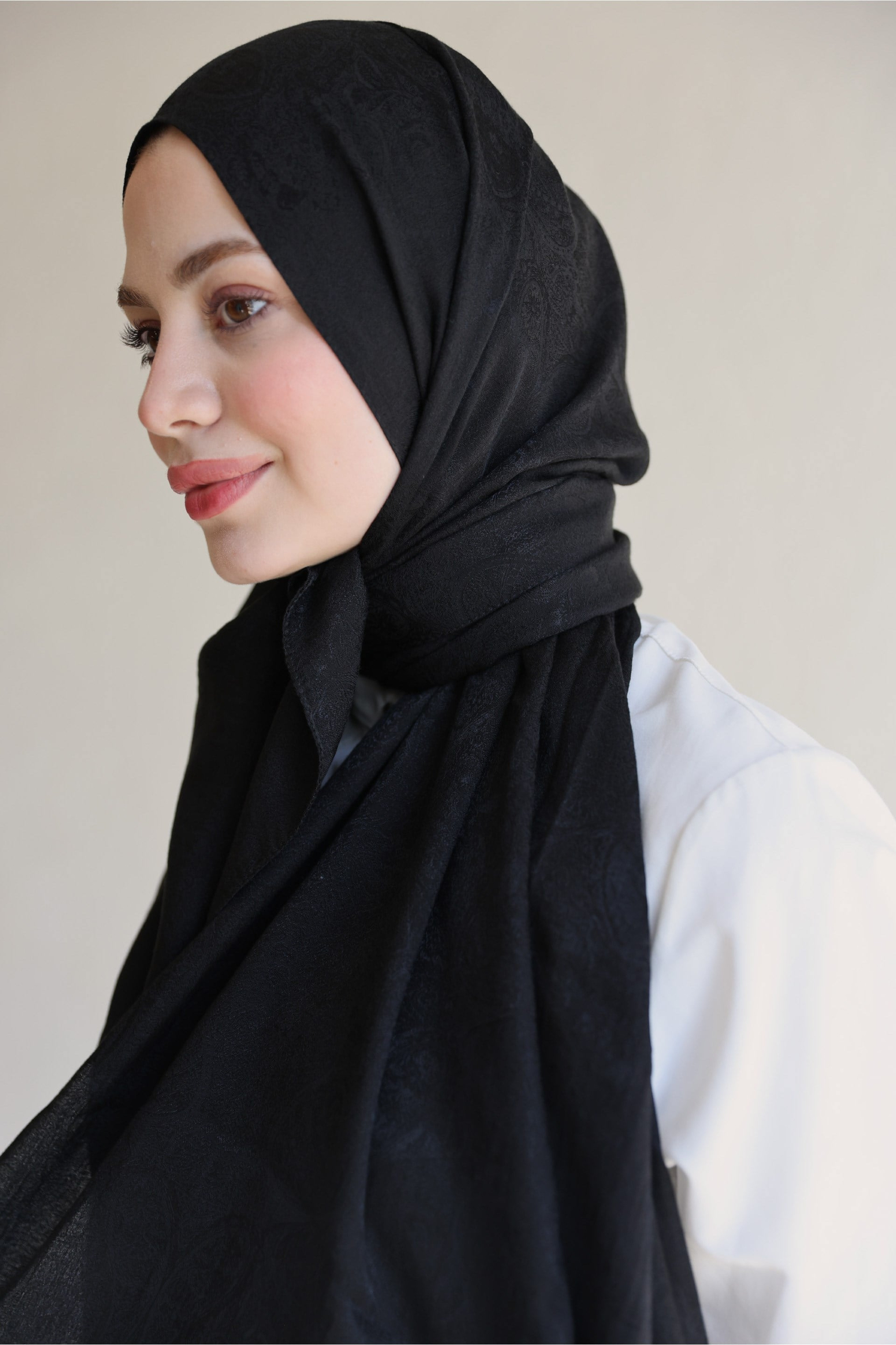 Siyah-Modal Pamuk Şal