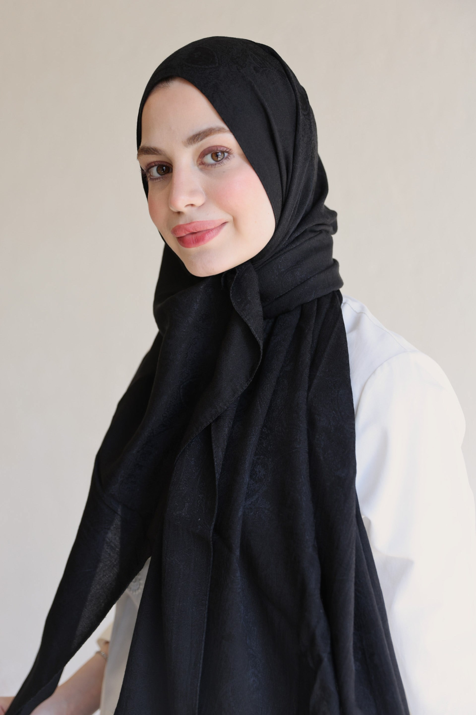 Siyah-Modal Pamuk Şal