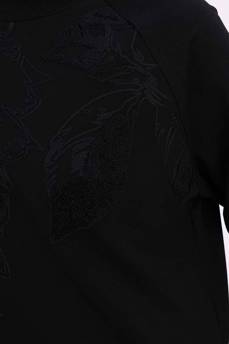 Siyah-NAKIŞLI PİLİKAŞELİ SWEAT TUNİK