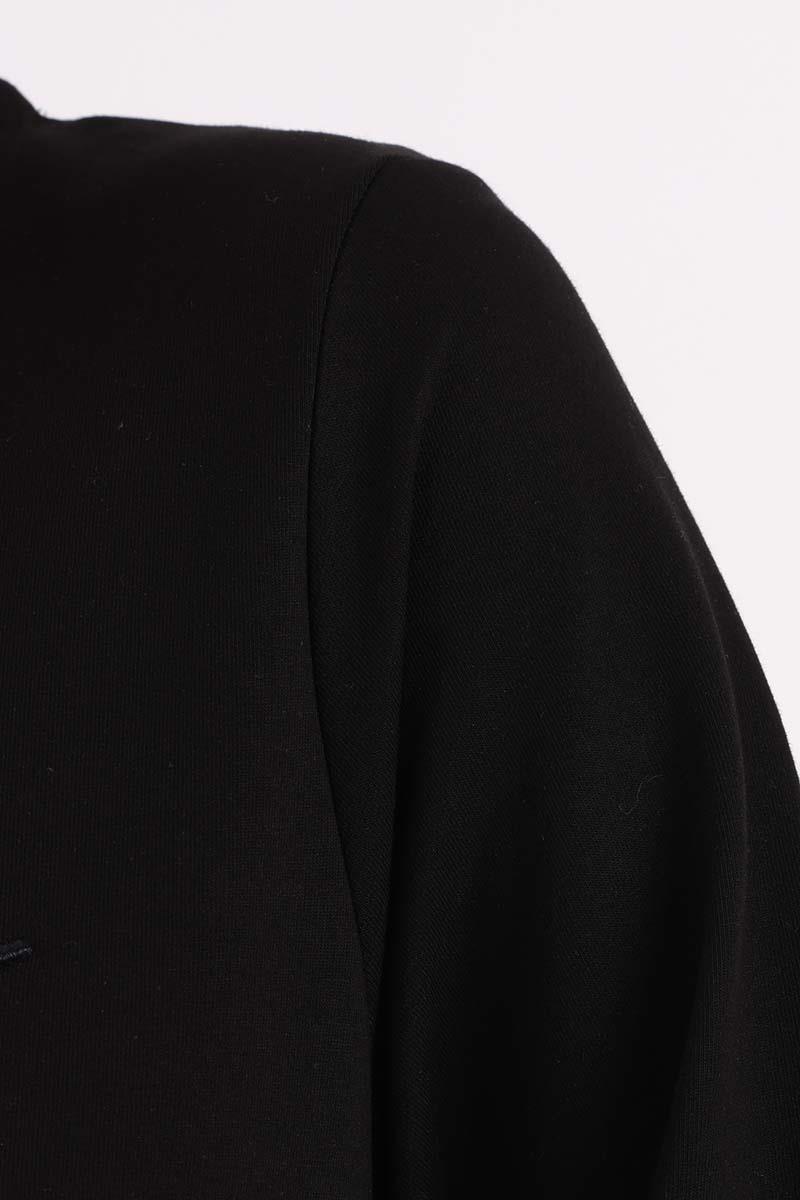 Siyah-Nakışlı Pilikaşeli Sweat Tunik
