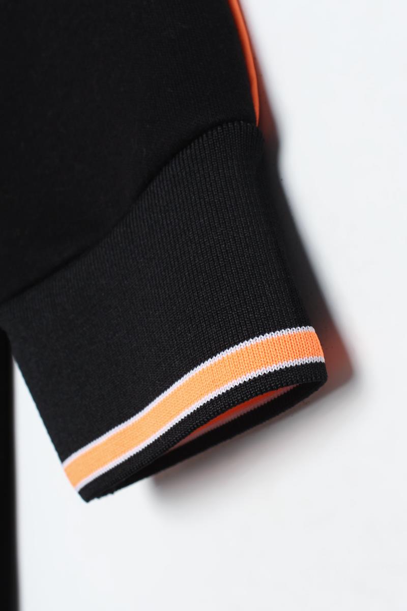 Siyah-Oversize Neon Detaylı Arkası Baskılı Şardonlu Sweatshirt