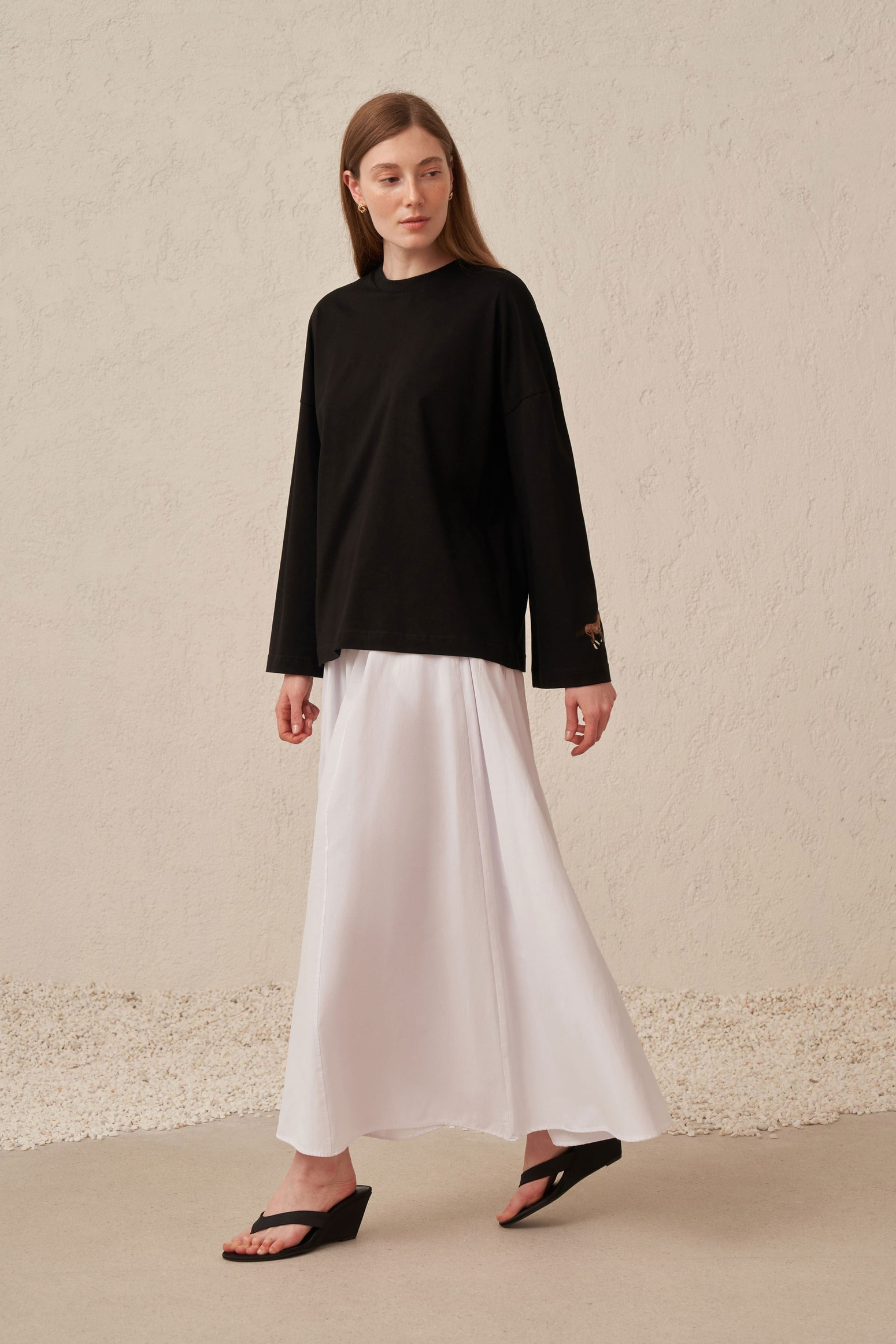 Siyah-Oversize Sweatshirt
