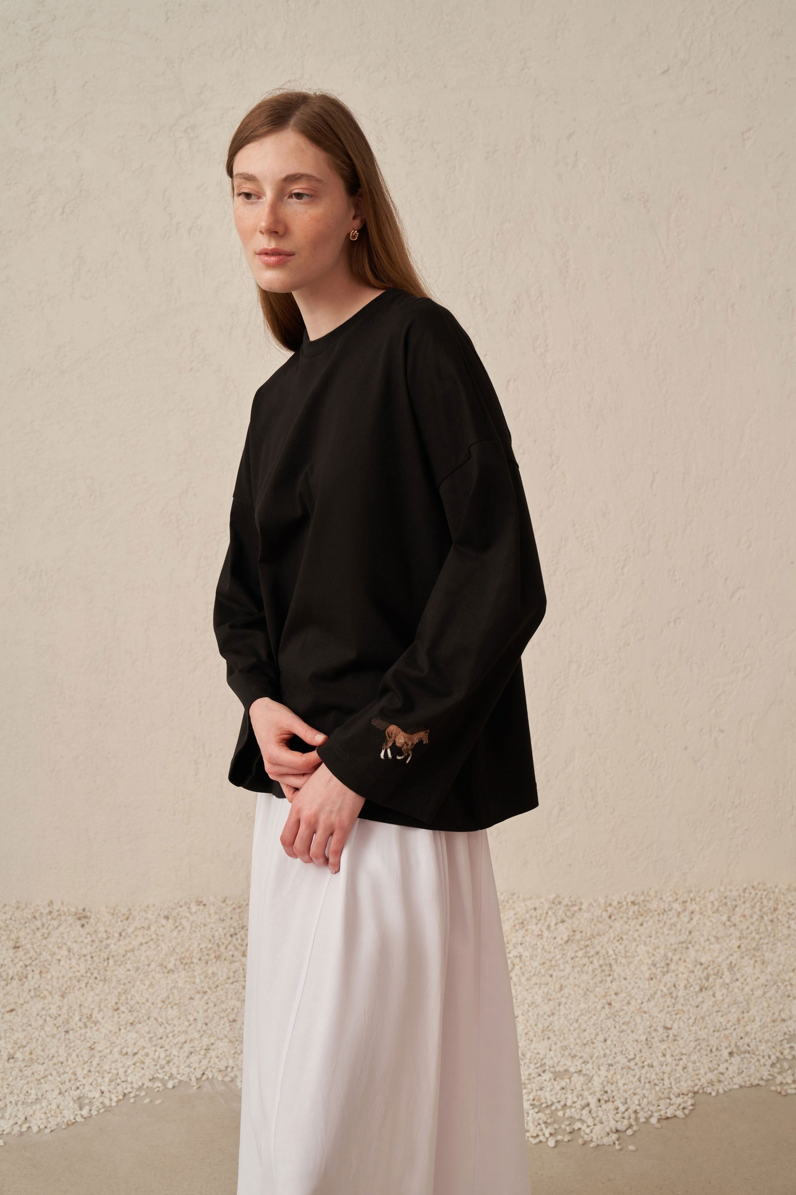 Siyah-Oversize Sweatshirt