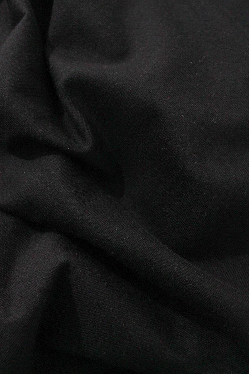 Ärmelloses Unterwäschekleid aus schwarzer Baumwolle mit Rundhalsausschnitt