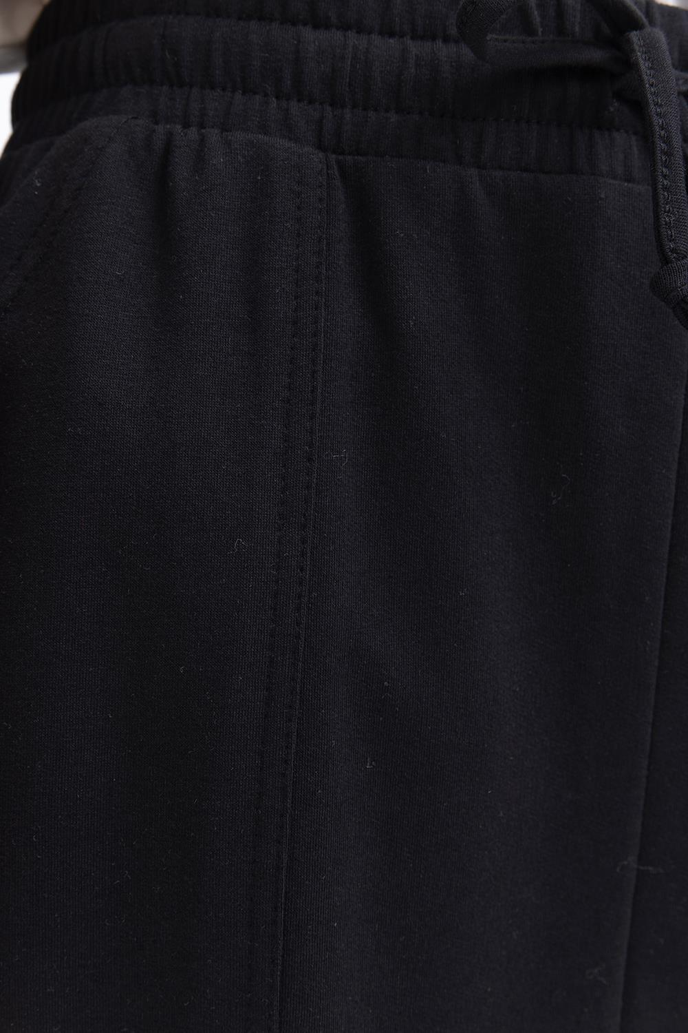 Siyah-Pamuklu İki Cepli Etek